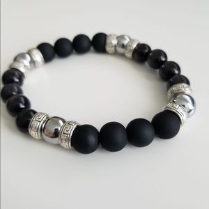 Black, Gun metal & Silver Bracelet